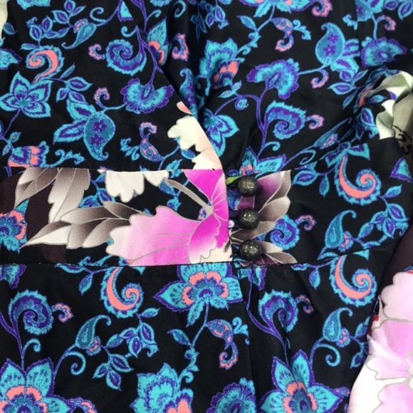 Nanette Lepore Printed Silk Faux-Wrap Dress - Picture 6 of 7